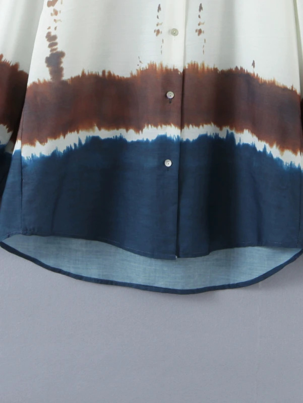 Spring Long Sleeve Placement Print Spread Collar Shirt